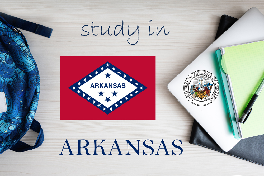 Study,In,Arkansas.,Usa,State.,Us,Education,Concept.,Learn,America