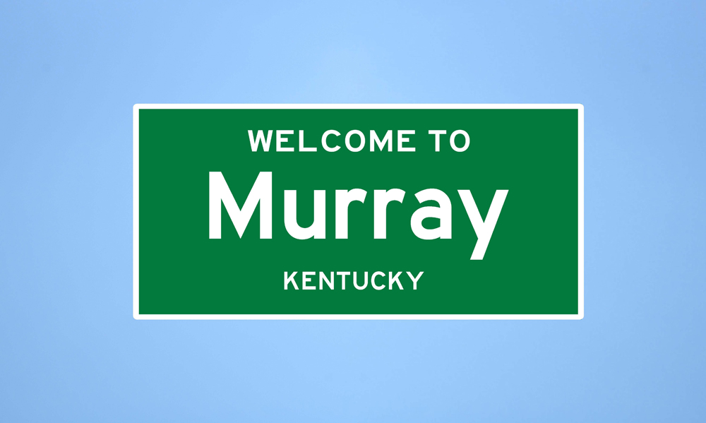Murray, Kentucky City Limit Sign. Town Sign From The USA.