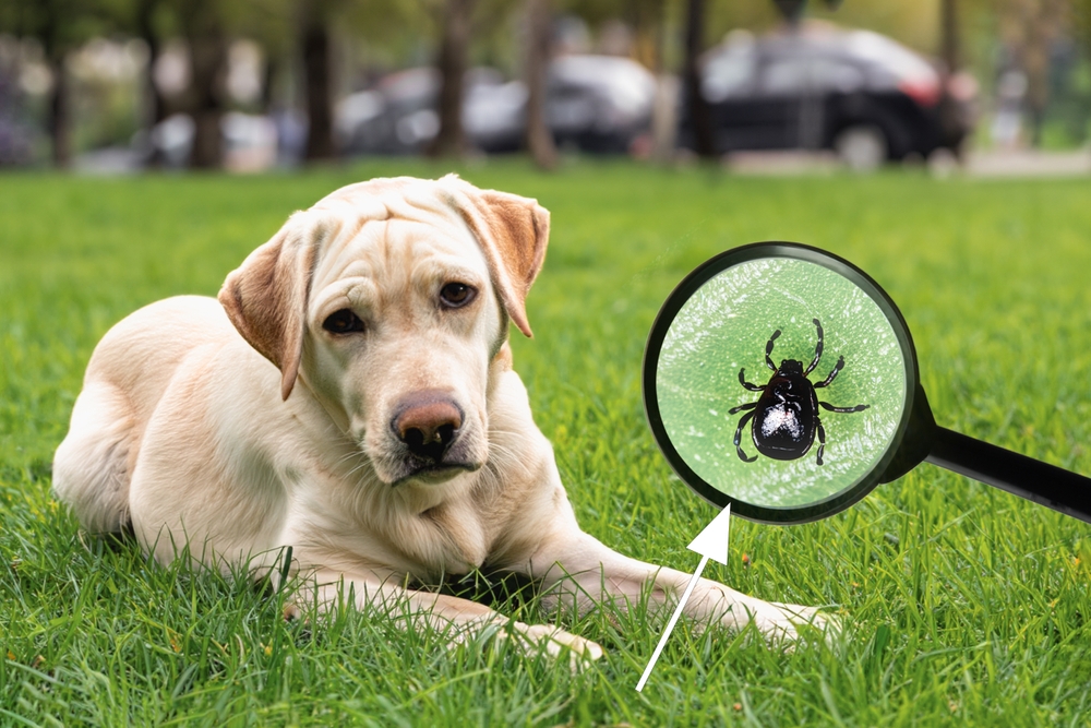 A,Dog,In,The,City,Park,On,The,Lawn,,The