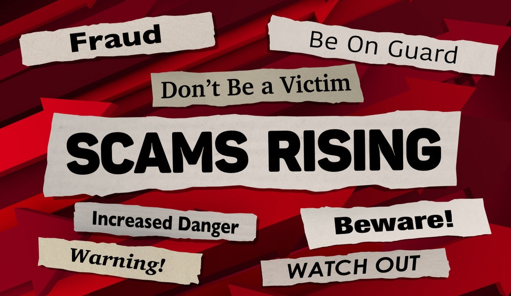 Scams,Rising,News,Headlines,Fraud,Warning,Danger,Risk,3d,Illustration