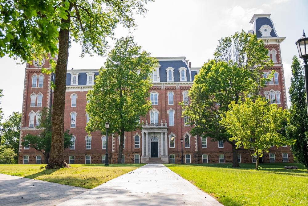 University,Of,Arkansas,Old,Main,Building.,College,Campus