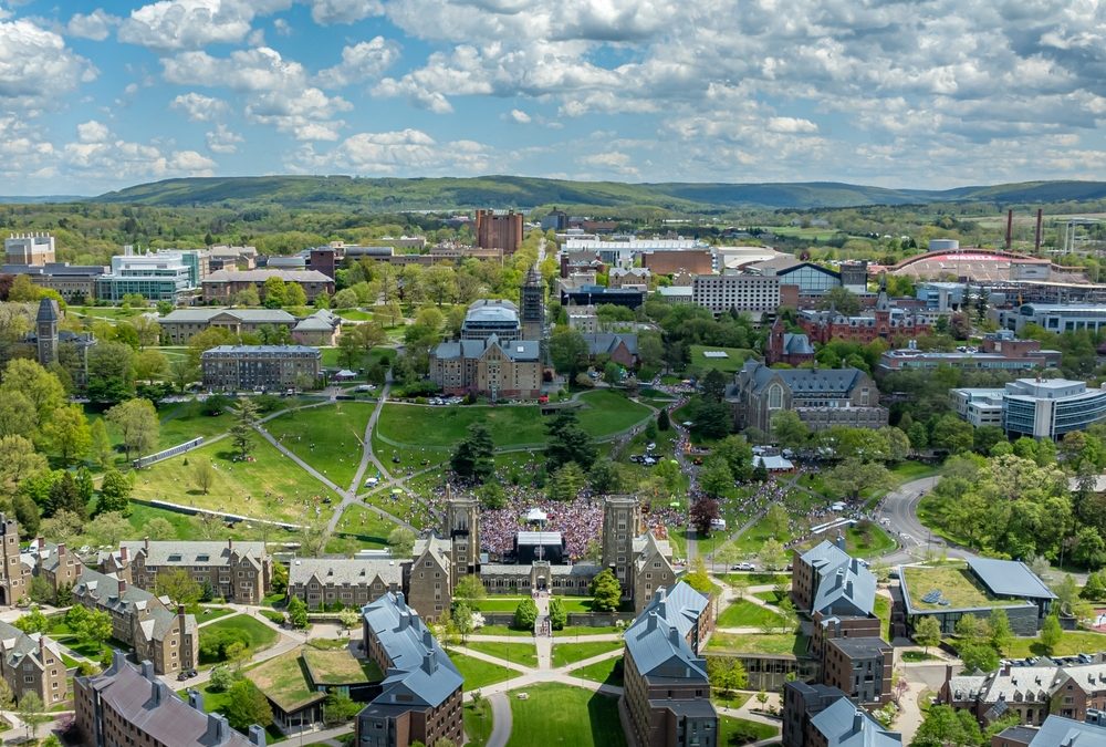 Ithaca,,Ny,,Usa, ,05 08 2024:,Distant,Aerial,Images,Of,Slope