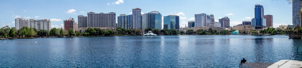 Downtown,Orlando,Panoramic,View,From,Lake,Eola,Park.,April,9,