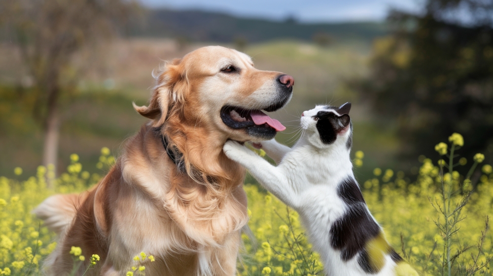 Dog,,Animal,,Pet,,Cat,,Cute,,Friends,,Playing,,Background,,Puppy,,Warm,