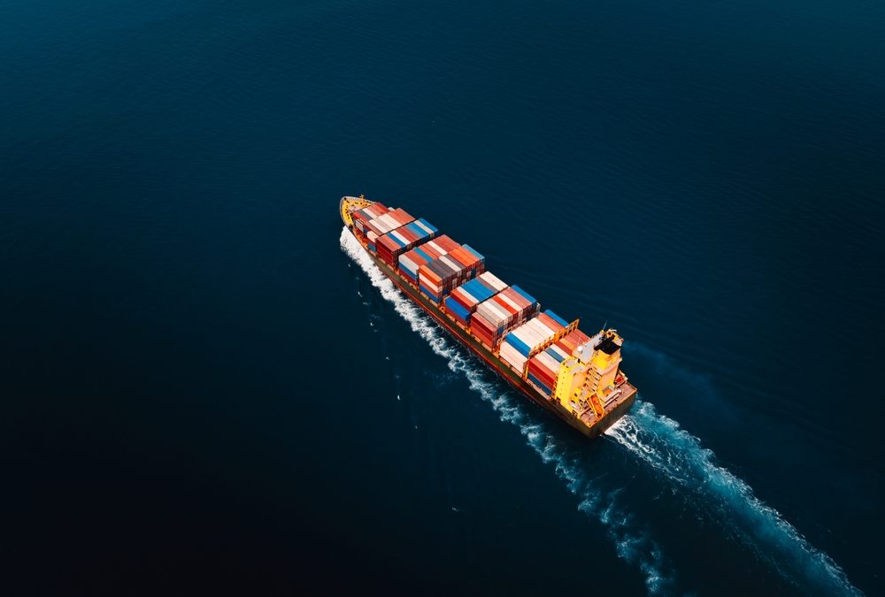 Shipping,Logistic,Cargo,Container,Ship,Carrying,In,Black,Sea,Import