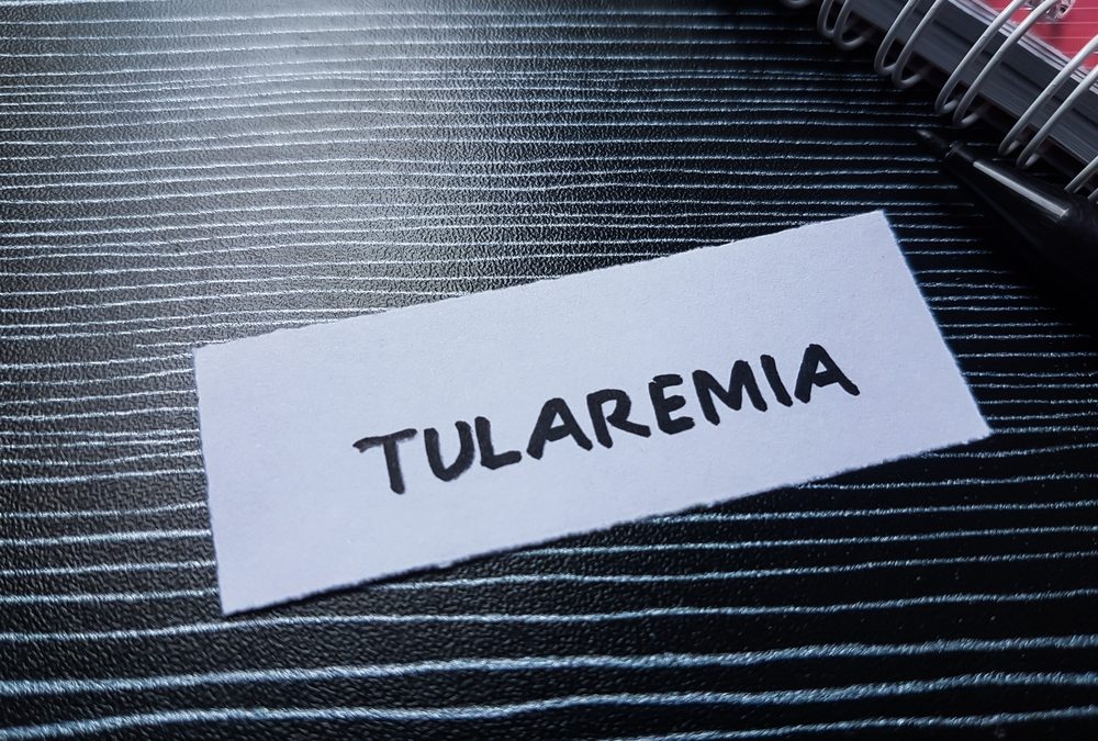 Tularemia,Writting,On,Table,Background.