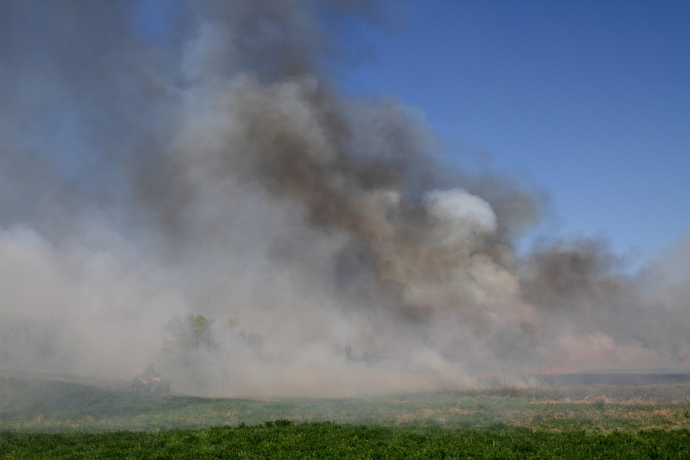 Prescribed,Prairie,Burn,On,The,Great,Plains,In,Nebraska